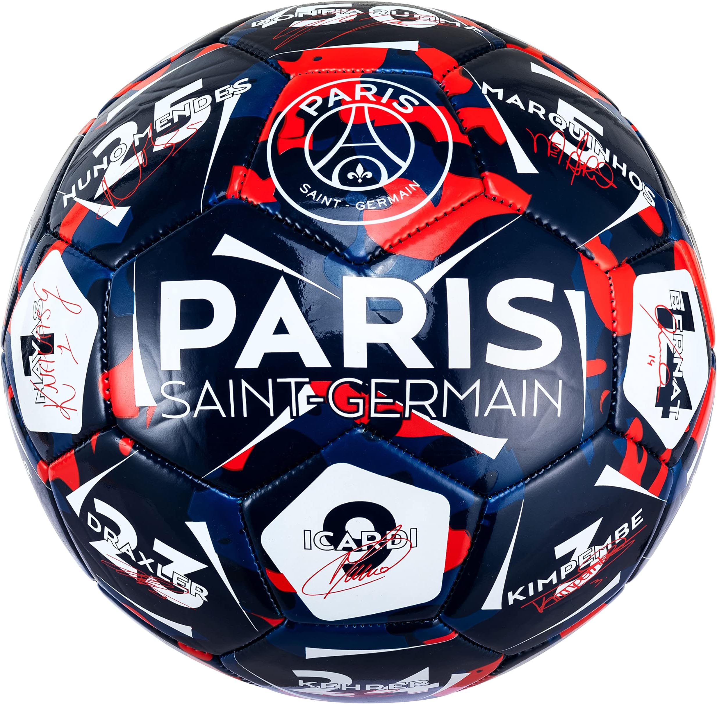 PARIS SAINT - GERMAINPARIS SAINT-GERMAIN PSG Football - Signatures of the Players - Official Collection - Size 5