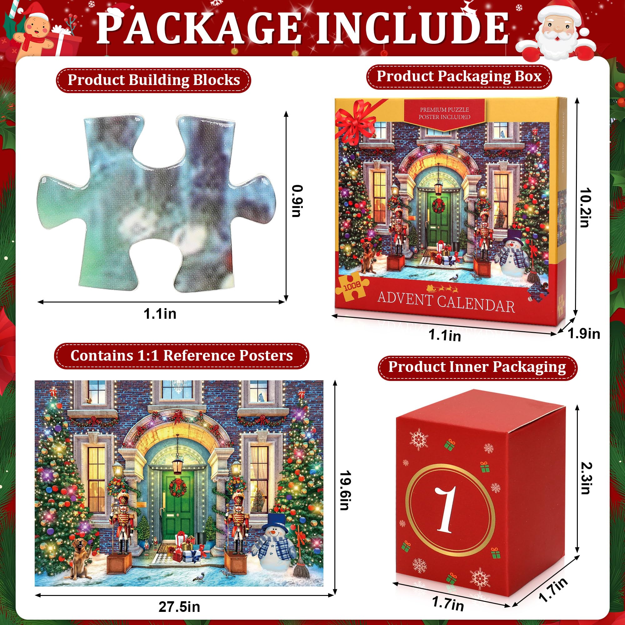 Calendario De Adviento 2024 – 24 Puzzles De Metal Y Madera, Niveles De Dificultad Variados, Para Niños Y Adultos, Fomenta Lógica Y Concentración, Ideal Regalo Navidad