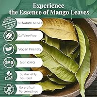 Vista 3 de Akshit Hojas de mango secas, 7.8 onzas, hojas de mango secas, té de hojas sueltas, sin OMG, sin cafeína, vegano. Perfecto para extracto de hojas