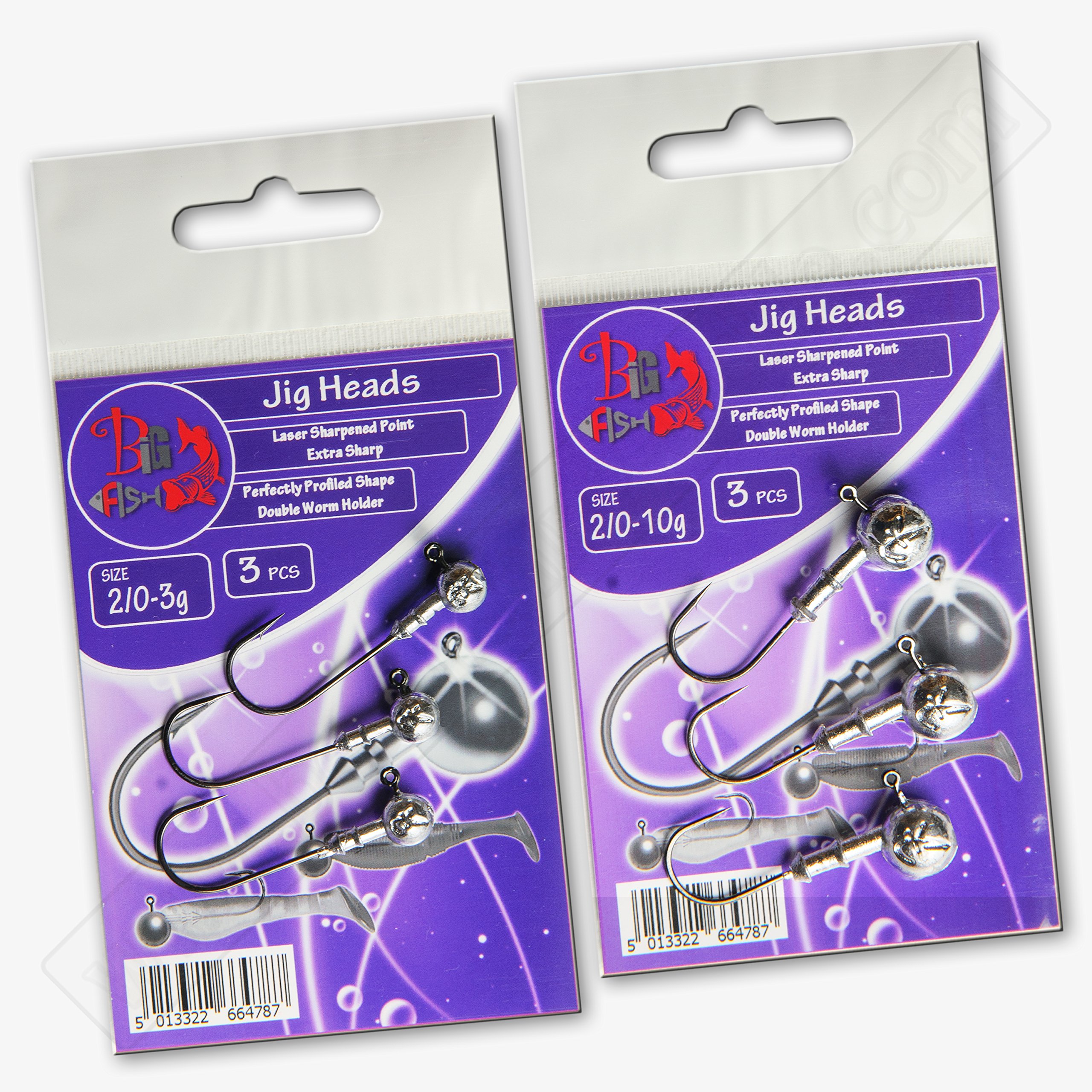 Jig Heads 2/0 3g-12g SHARP STRONG Hooks Perch Pike Sea Fishing Tackle Soft Lure Ball (S02- 6pcs size 2/0-3g [1/10oz] Big Fish Jig Heads)