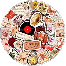 100Pcs Vintage Stickers for Journaling - Aesthetic Stickers Vintage for Scrapbooking - Retro Journaling Decals - Gift for Women & Men