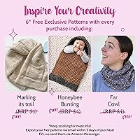 Vista 3 de Cotton to The Core - Hilo de algodón de peso worsted para ganchillo y tejer, paquete de 3 (654 yardas / 300G / 10.58 oz), patrones gratuitos, apto