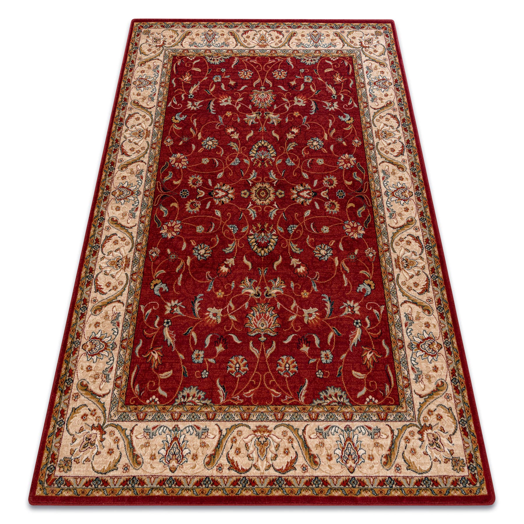 Tapis en laine pour chambre à coucher et tapis de salon rouge 100x150