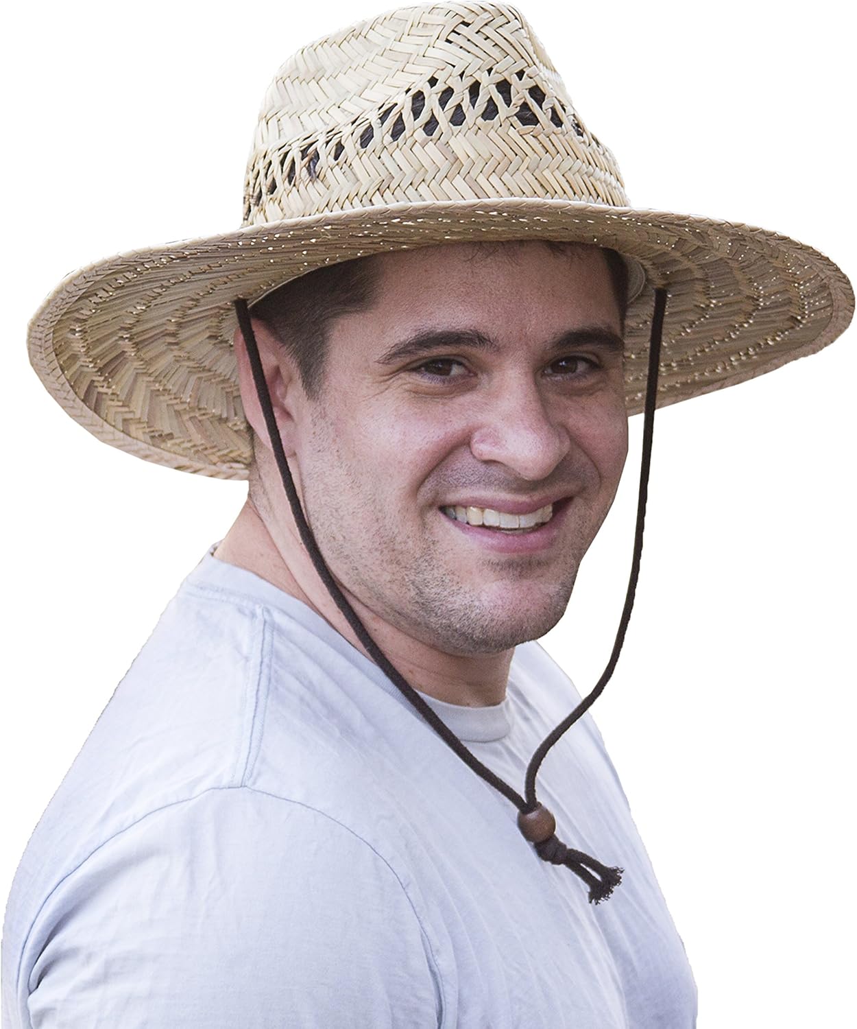 MidWest Quality Gloves Mens Outdoor Work or Garden Straw Hat, 48