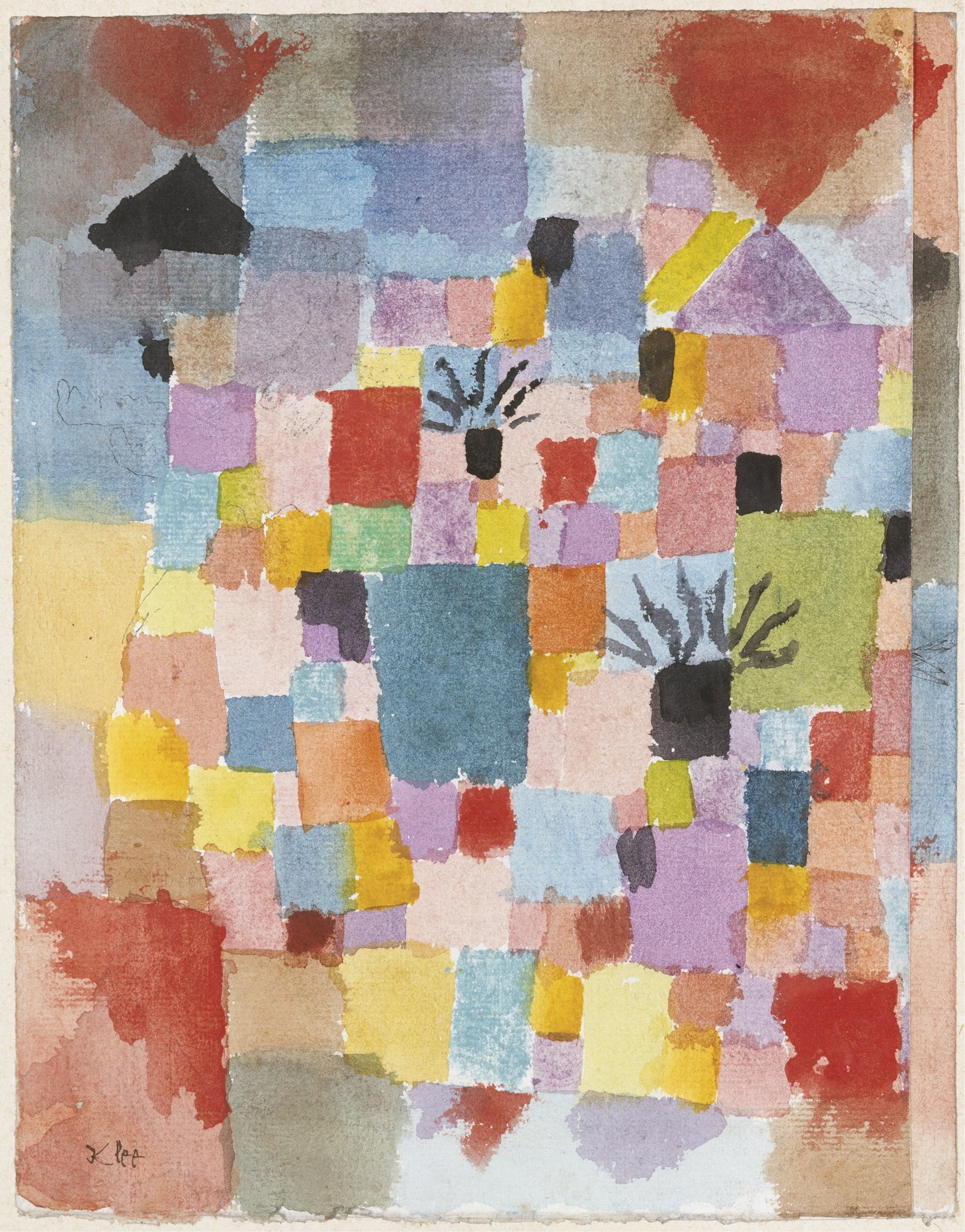 Affiche Paul Klee Southern Gardens grand cadre noir mat de qualité musée