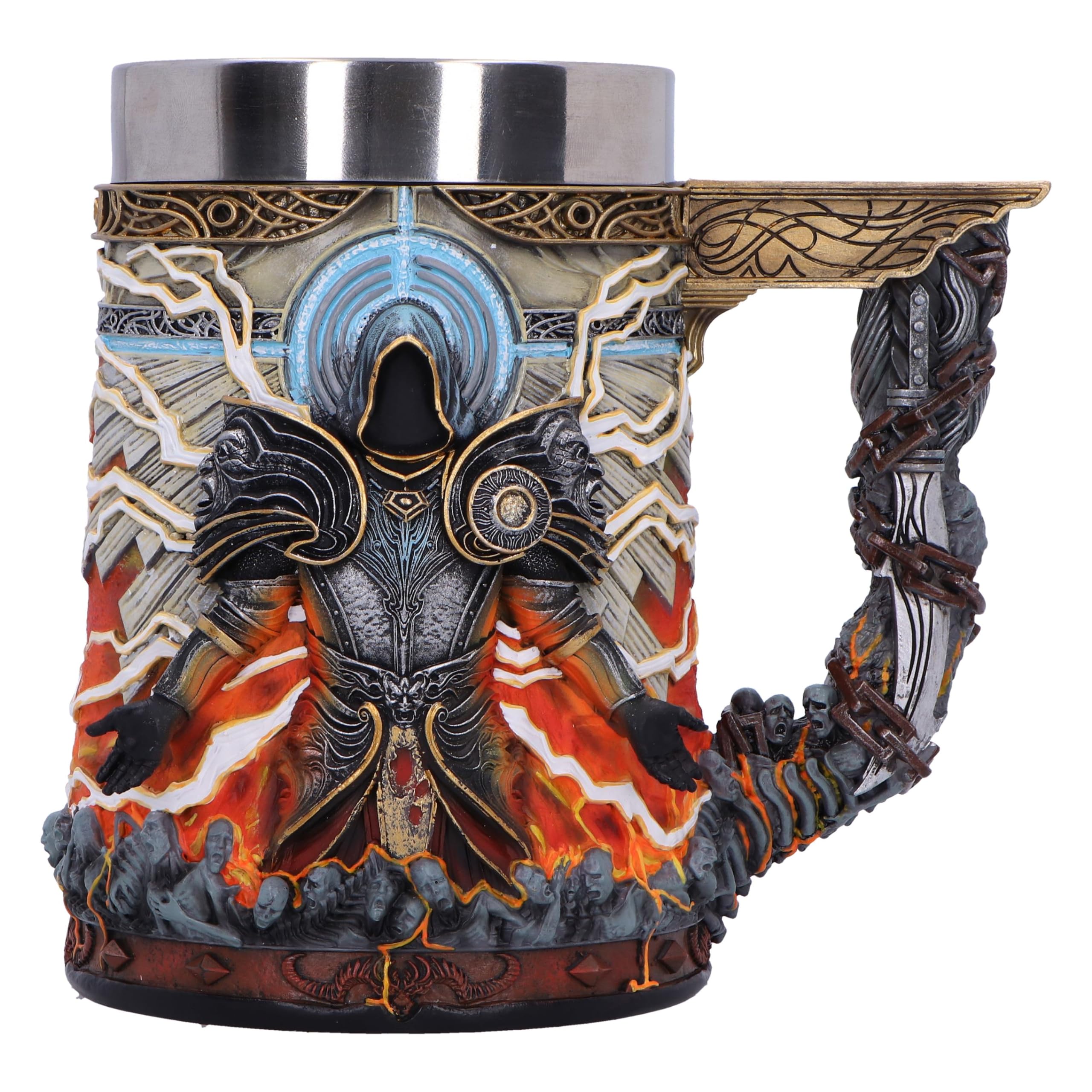 Nemesis Now Diablo® IV Inarius Tankard 15.5cm, Resin, Official Diablo® IV Merchandise, Diablo IV Collectible Beer Mug, Cast in The Finest Resin, Expertly Hand-Painted