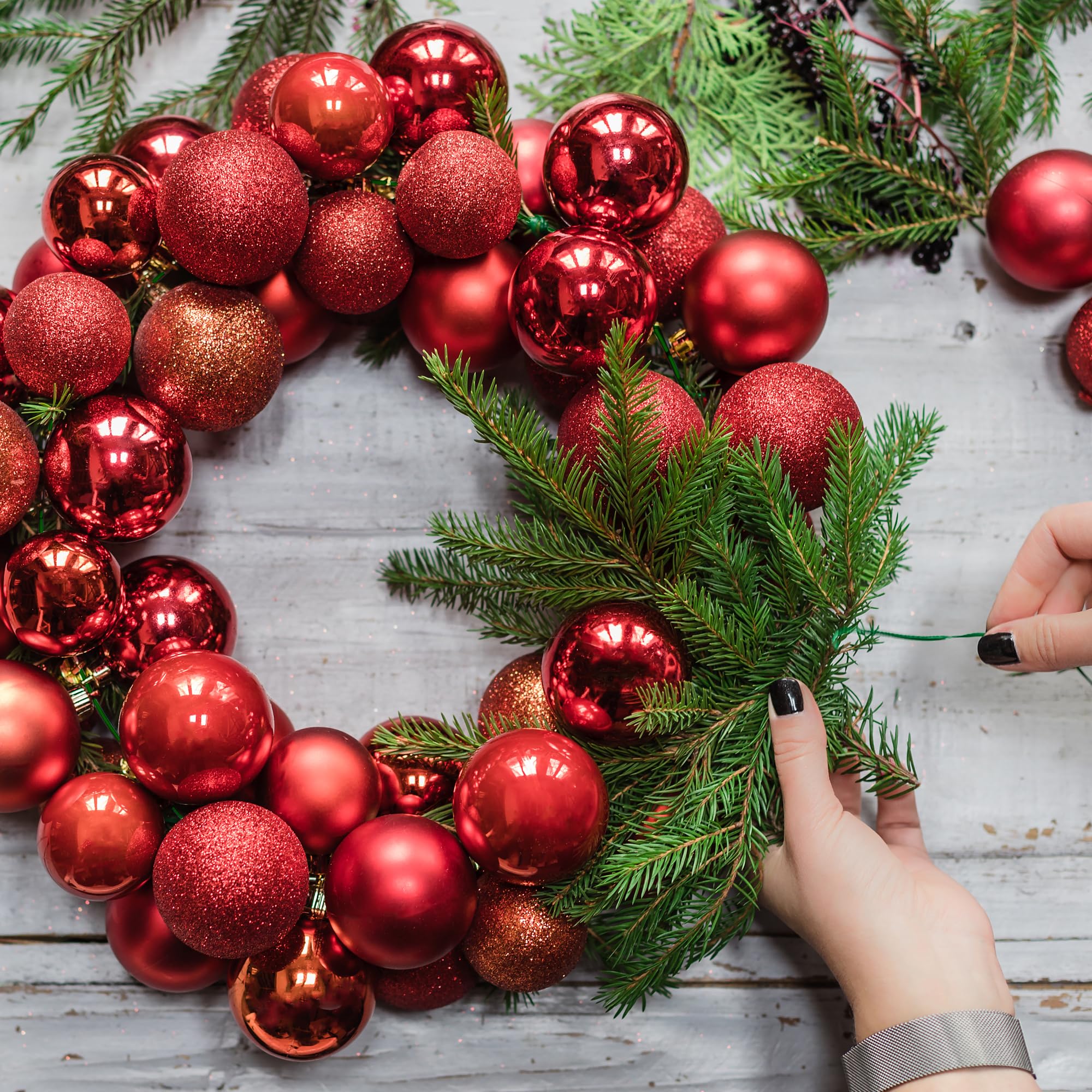 Paquete de 3 anillos de corona de alambre de Navidad, marco de corona de metal de 8 pulgadas, base de corona de manualidades, suministros para hacer coronas de Navidad y Acción de Gracias y Halloween