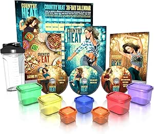 Beachbody Country Heat Base Kit PLUS Portion Control Containers and Shaker Cup - Autumn Calabrese