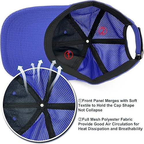 Miniatura 6 de Loneshark Oversize XXL - Gorras de béisbol transpirables de malla completa para hombre, de secado rápido, para deportes al aire libre, golf