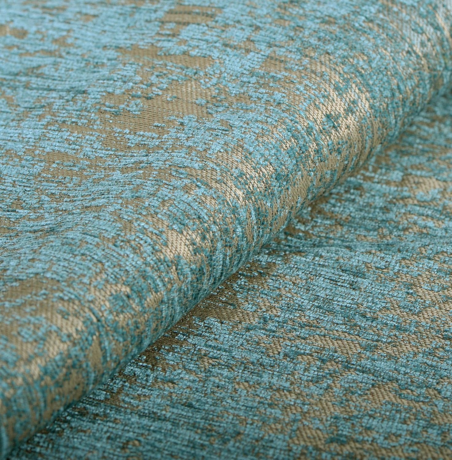 Home Soft Things Serenta Jacquard Chenille Big Zipper 2 Piece Pillow Shell Set, Teal/Camel, 20" x 20"