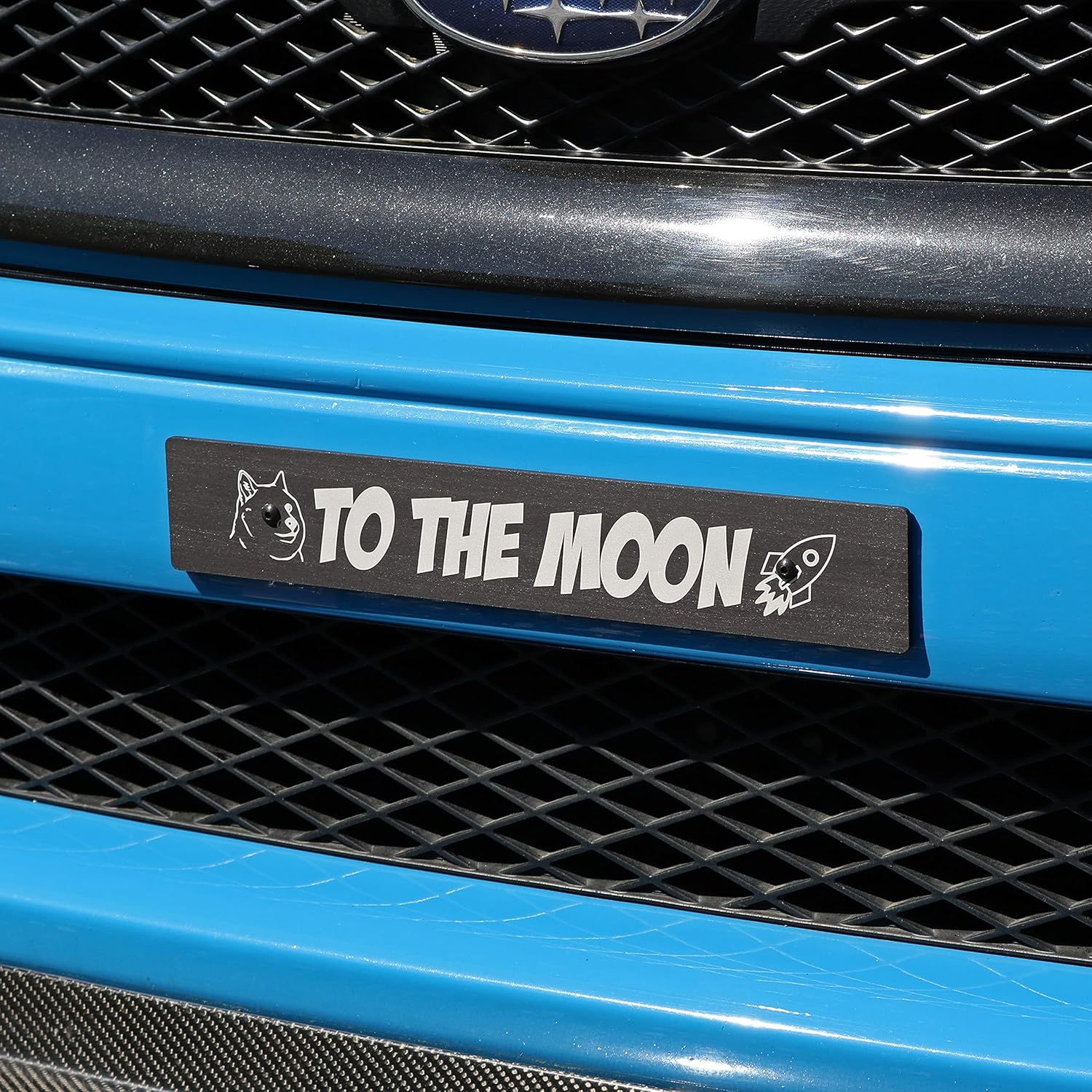 Billetworkz Doge to The Moon License Plate Delete Compatible with Subaru WRX/STI 2008-21