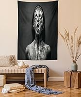 Vista 39 de Ambesonne Tapiz de isla tropical, olas del océano en la playa de Seychelles al atardecer horizonte, decoración de tela para colgar en la pared