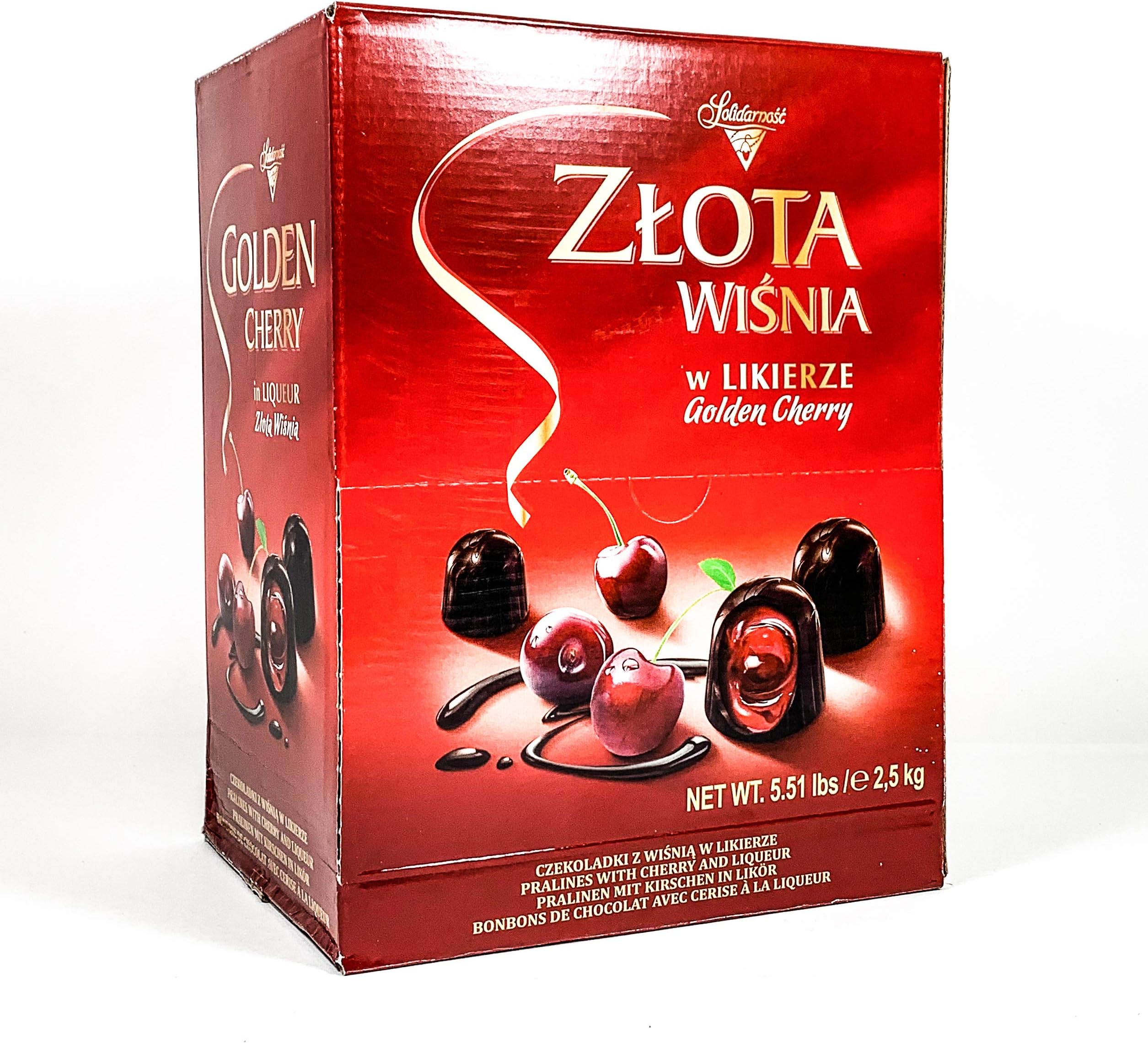 Golden Cherry, Polish Chocolate Pralines Candies, Zlota Wisnia by Solidarnost 5.51 lb | 2.5 kg