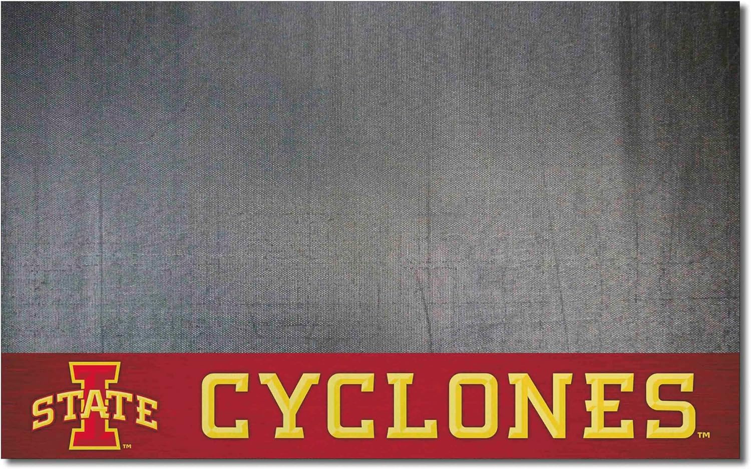 FANMATS 13321 Iowa State Cyclones Vinyl Grill Mat - 26in. x 42in. - Deck Patio Protective Mat | Oil, flame, and UV resistant