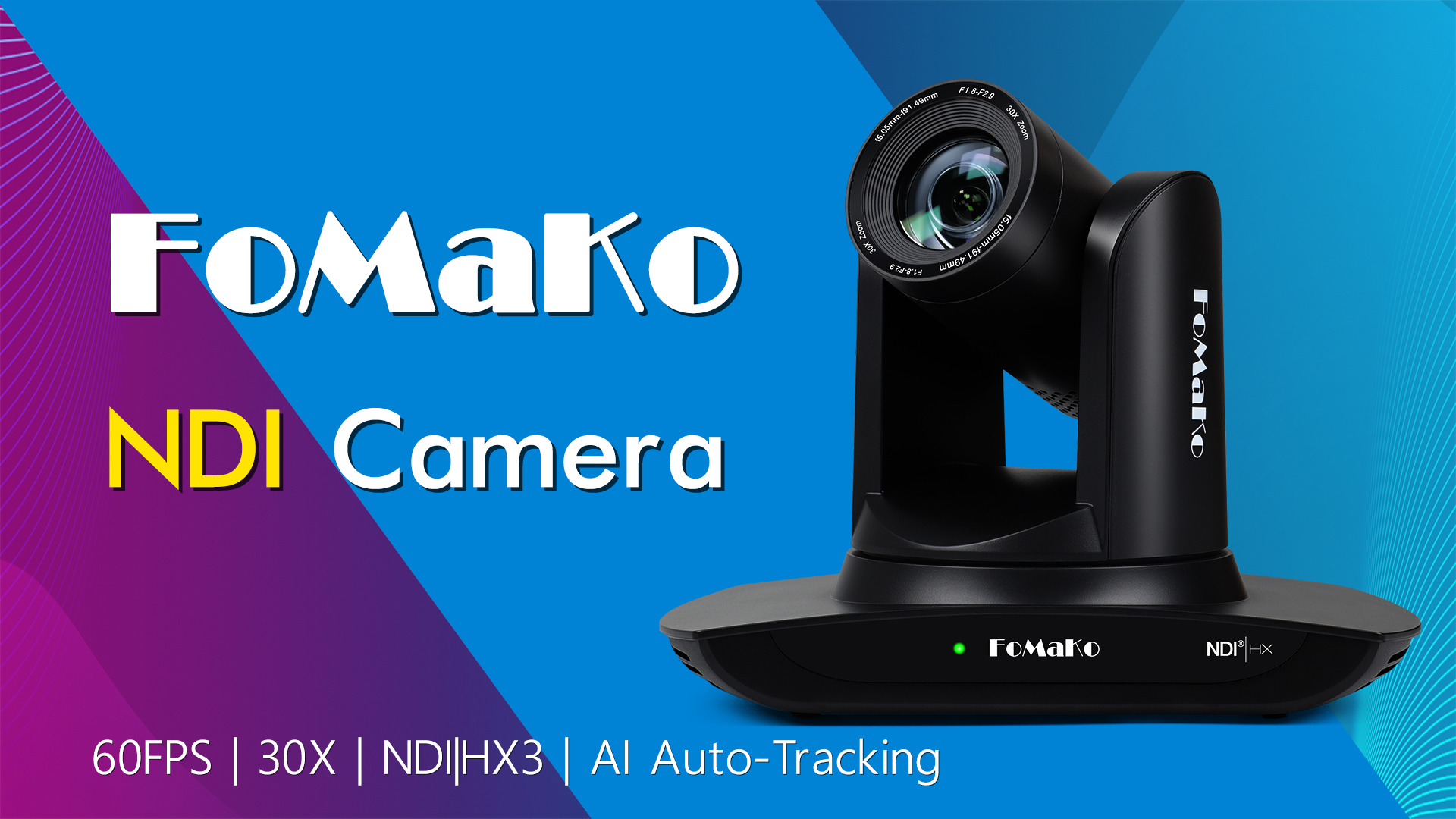 Amazon.com : FoMaKo NDI PTZ Camera,AI Auto-Tracking Gen 3, 30x