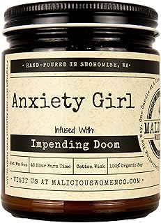 Malicious Women Co - Anxiety Relief Gifts, Calming Candles, Stress Relief Candle, Relaxation Gifts, Scent: Sugared Pine Anxiety Support, Soothing Candle, Stress Relief Gifts, 9 Oz Soy Candle