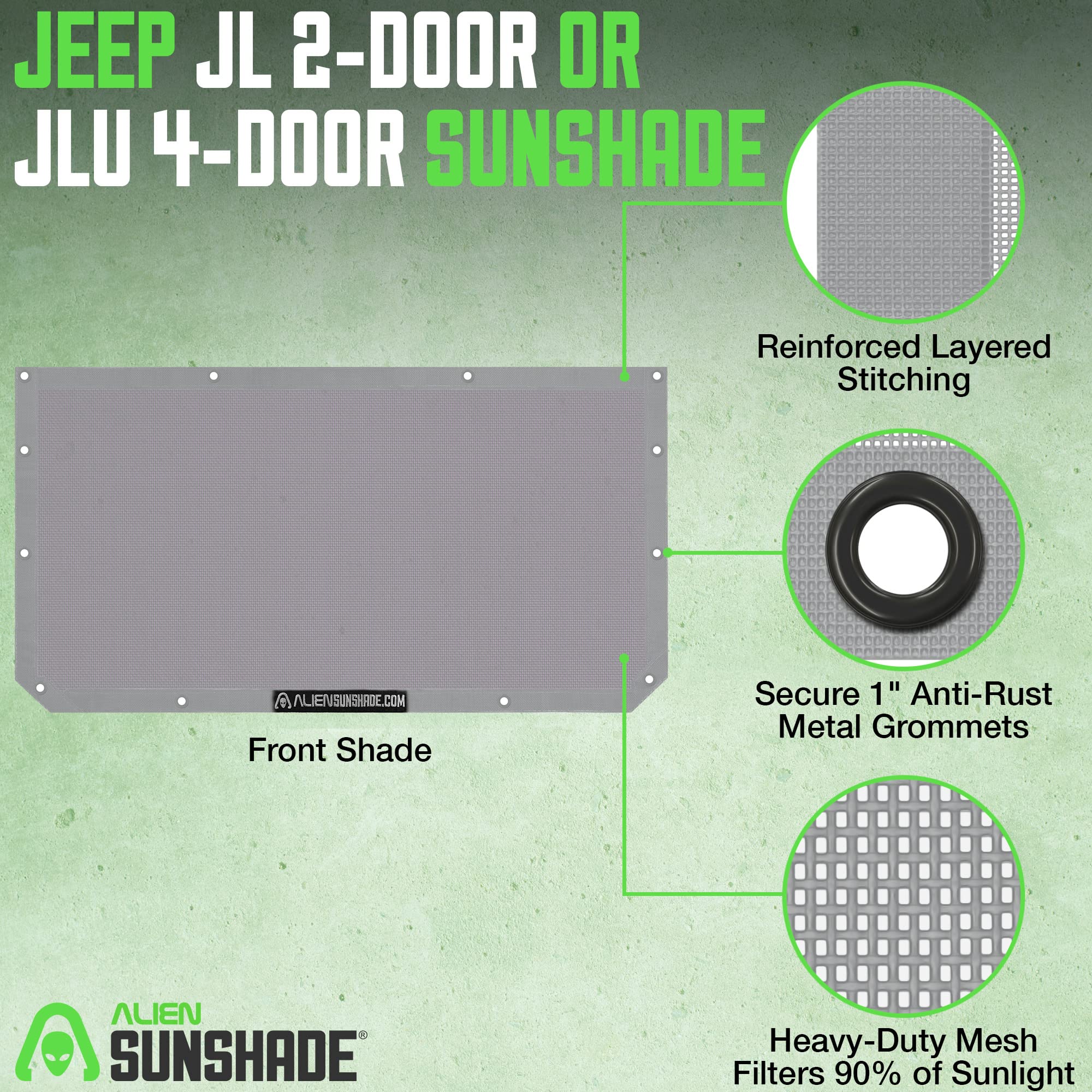Amazon.co.jp: エイリアン サンシェード ジープラングラーJL & JLU