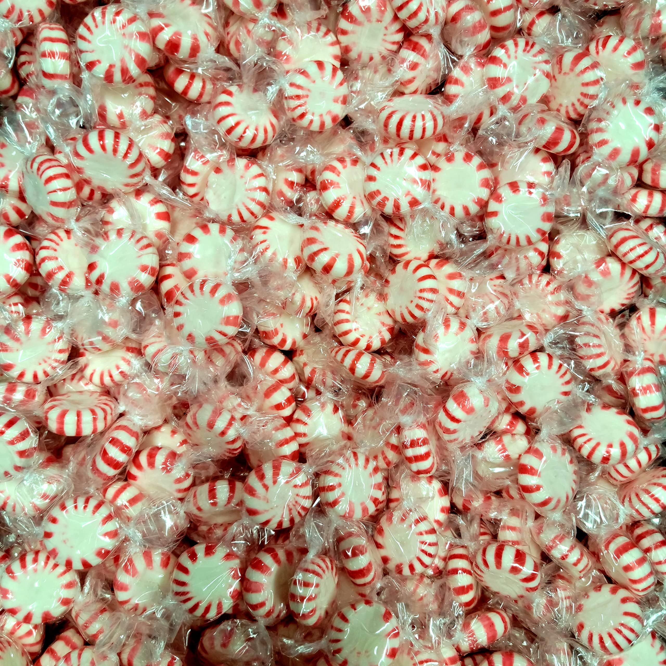 Brachs Star Brites Peppermint Starlight Mints Hard Candy - Individually Wrapped - Bulk Pack (Peppermint, 2 Pound)