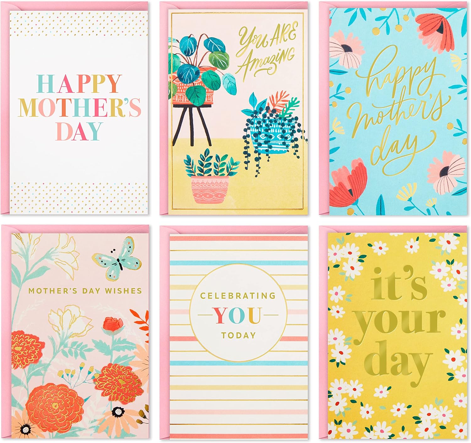 Hallmark Mother's Day Cards Assortment (36) + Funny Cards (16) with Envelopes