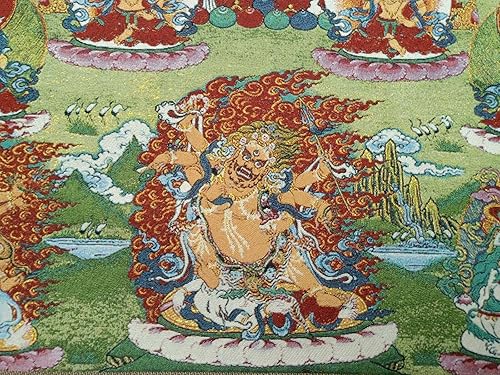 Miniatura 3 de Bordado de seda Tíbet Thangka Budismo Maitreya Bodhisattva Budista Deidad Tangka Colgante de pared para decoración del hogar, tapiz de meditación