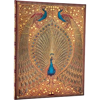 Paperblanks Hafiz's Peacocks Sangorski & Sutcliffe Hardcover Journals Ultra Unlined Elastic Band 144 Pg 120 GSM