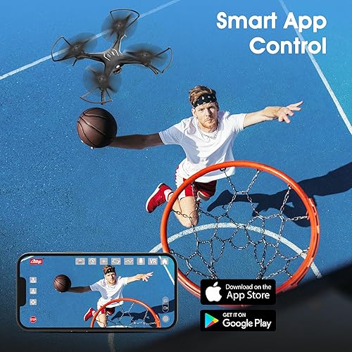 Miniatura 5 de ATTOP Drone FPV con cámara para adultos, niños y principiantes, total de 30 minutos de tiempo de vuelo FPV, visión amplia de 120, fácil control con