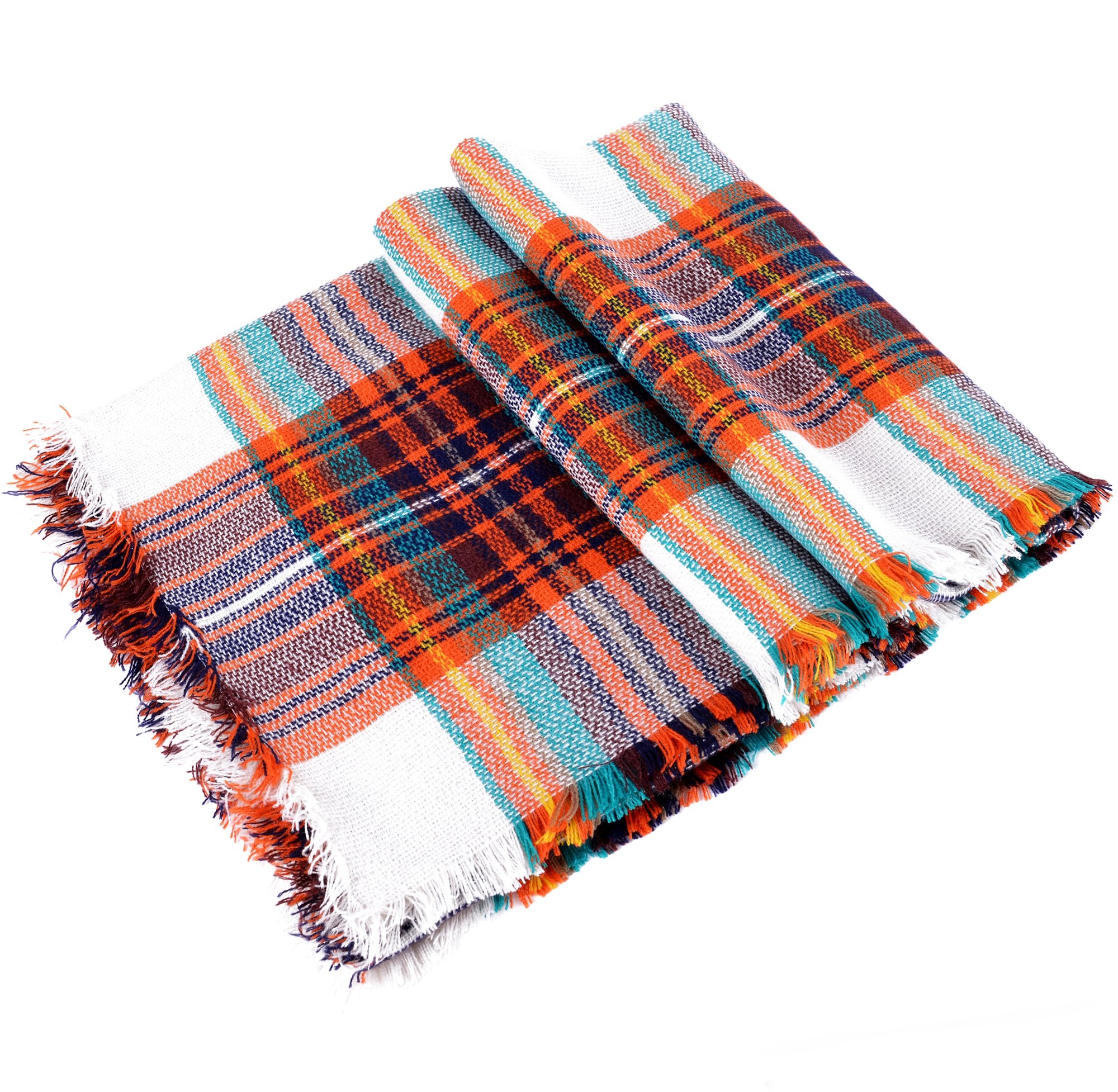 Large Tartan Scarf Plaid Blanket Shawl Winter Warm Pashmina for Women