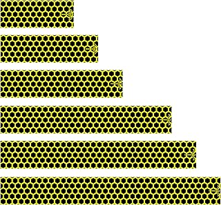 White Water Archery Fluorescent Neon Filled Yellow Honeycomb Arrow Wraps Choose Length Width (5, 1)