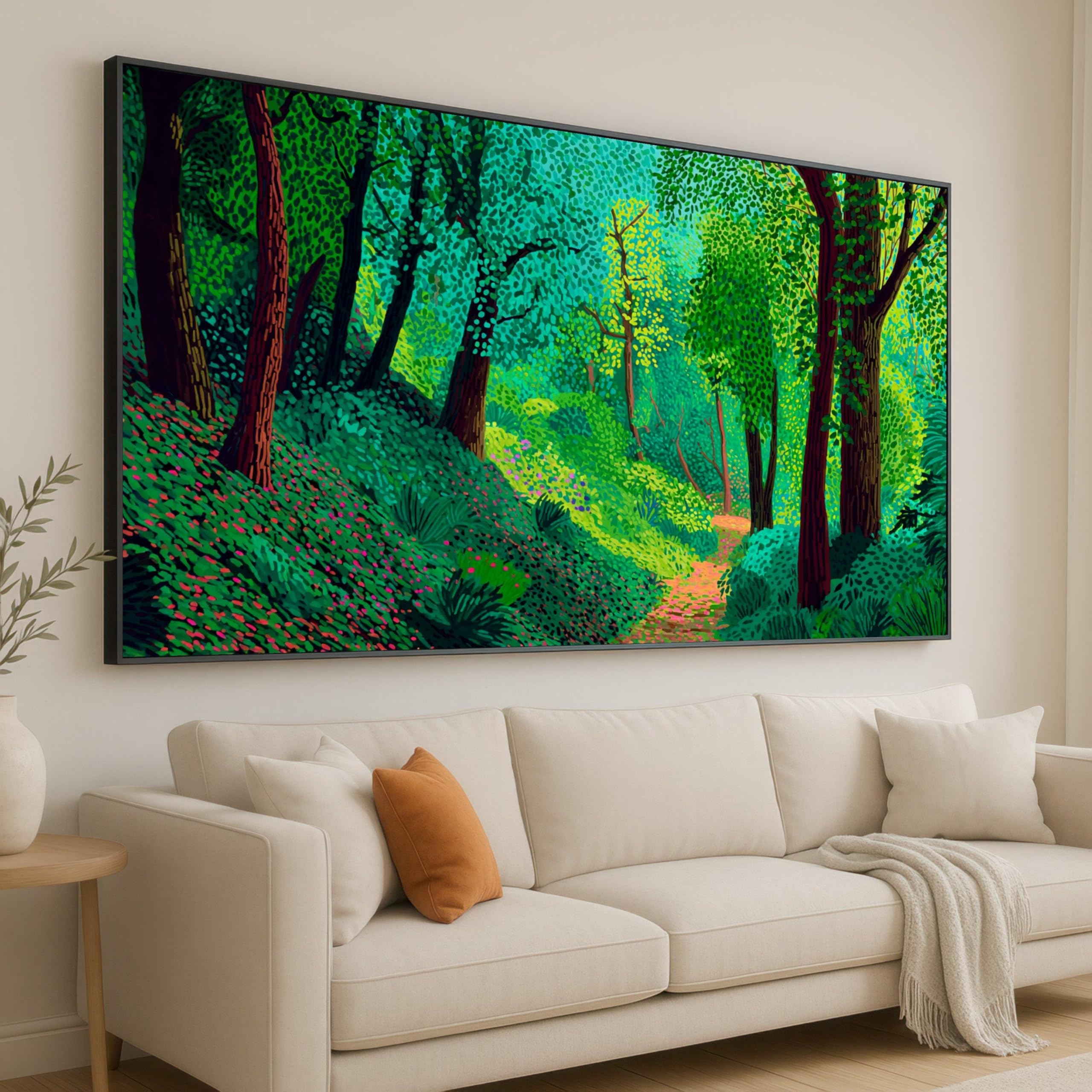 Toile chemin forestier nature XINBAO décorative murale 60x105cm - 8