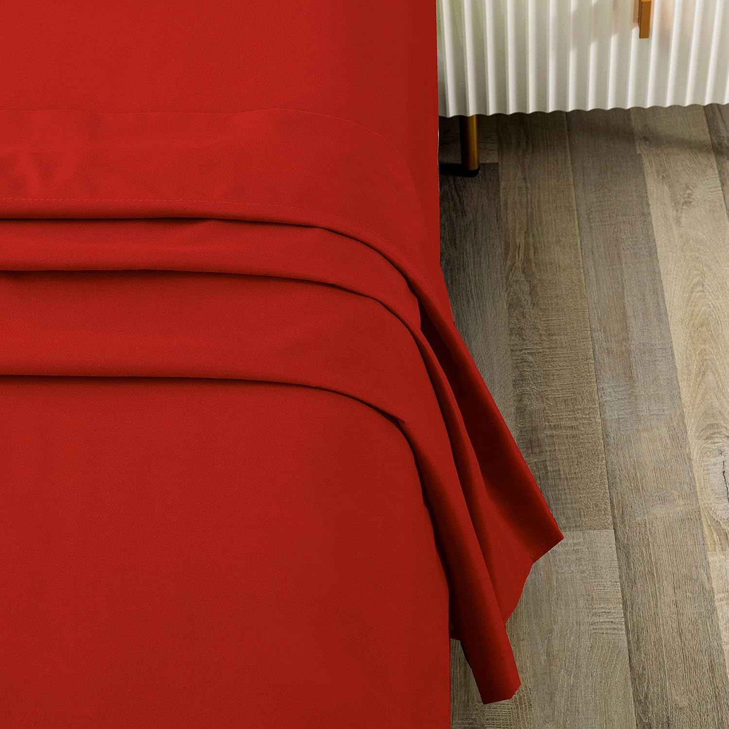 Toodou White Queen Bed Top Sheet is Made of Soft Wrinkle Resistant Microfiber and The Luxurious Solid Color Flat Sheet is Comfortable and Durable : Home & Kitchen