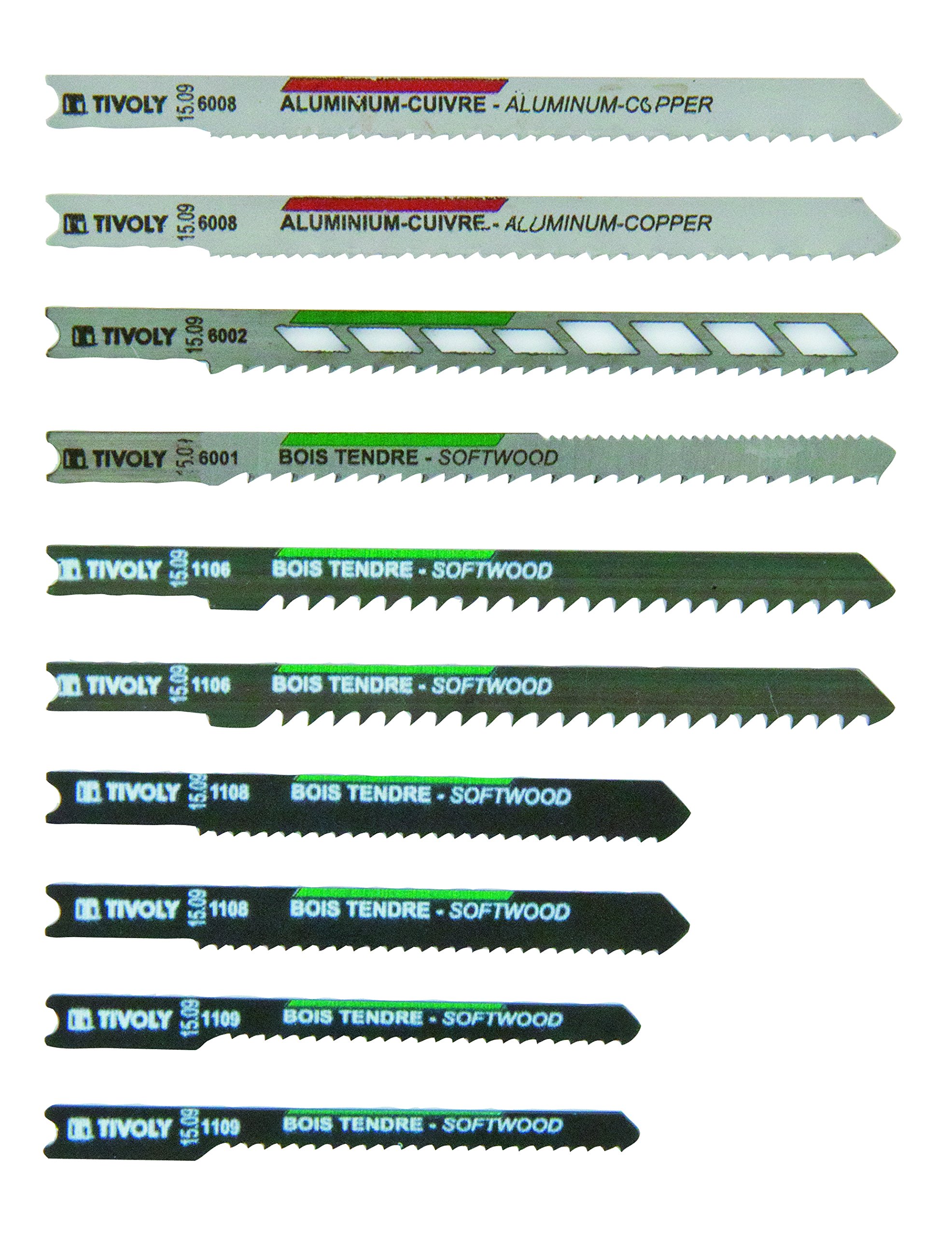 Tivoly xt505370002 Saw Blades, Gray, Set of 10 Pieces - Image 3