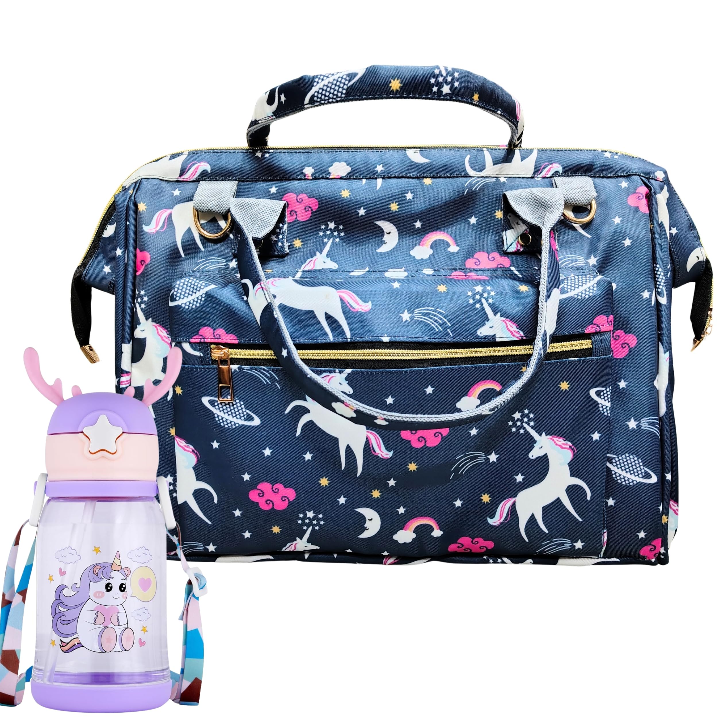 tip 'n' top Premium Baby Diaper Handbag with insulated bottle pockets with Baby Sipper Bottle - The Ultimate Combo-picture-20