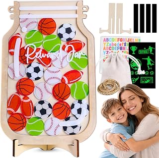 Premium 30PCS Magnetic Reward jar Classroom Behavior Chart for Kids at Home Potty Chore Training Children Class System Toddlers Boys Growth prizes Toys Sticker Responsibility incentives Multiple Wide