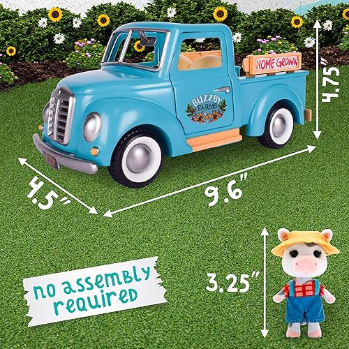 Miniatura 5 de Honey Bee Acres Buzzby Farm Truck Vehículo con figura de muñeca en miniatura, 10 piezas, a partir de 3 años
