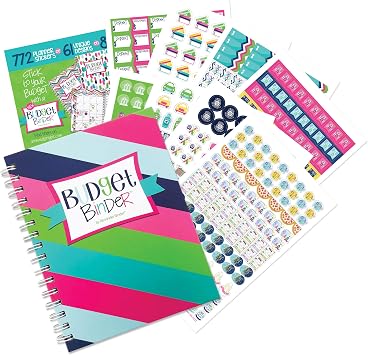 Budget Binder with 1,126 Stickers Undated Monthly Budget Planner & Financial Workbook Bill Organizer, Debt & Savings Tracker, Expense Log Book for Women, Household & Small Business