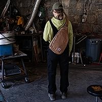 Vista 7 de Carhartt Bolso bandolera duradero, mochila cruzada con hebilla de liberación lateral, funda para tableta y correa ajustable, Greenstone