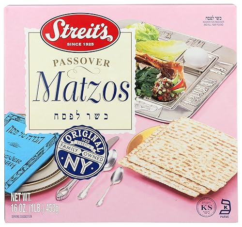Streit's Matzo, recién horneado, kosher para Pascua de Matzoh Crackers, ligero, crackers crujientes, 1 libra