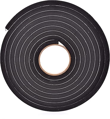 Sponge Neoprene Stripping W/Adhesive 1/2in Wide X 1/2in Thick X 15ft Long