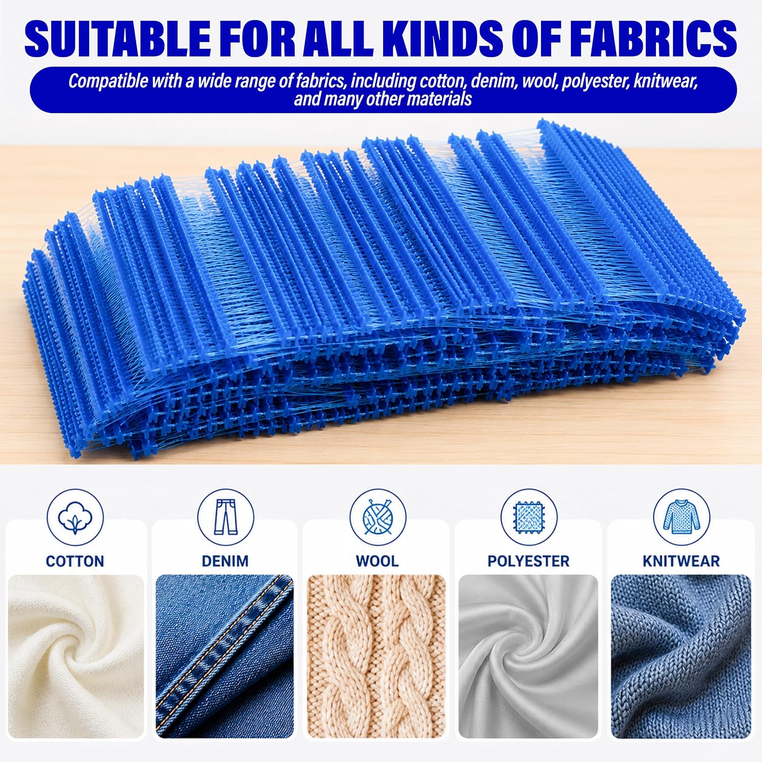 Blue Tag Gun Barbs 3 Inch - 5000 PCS Standard Regular Plastic Fasteners | 75mm PP Pins for Tagger Refill, Price Clothing Tags Attachments, Garment Fabric Bag, Fine Stitch Label Attachers, Not Jam