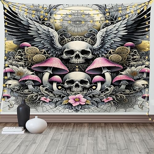 Miniatura 166 de Ambesonne Tapiz indie, estilo moderno de Memphis de los años ochenta, geométrico, abstracto, colorido, diseño de puntos, funky, para colgar en la