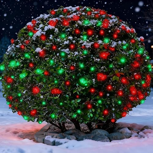 Miniatura 8 de 6 pies x 4 pies luces LED de red de Navidad con cable verde, luces de red impermeables certificadas UL conectables para arbustos, árboles, jardín,