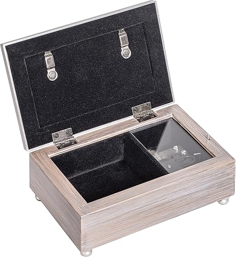 Miniatura 4 de Cottage Garden Sister You Laugh Dream Love - Caja de música de peltre cepillado