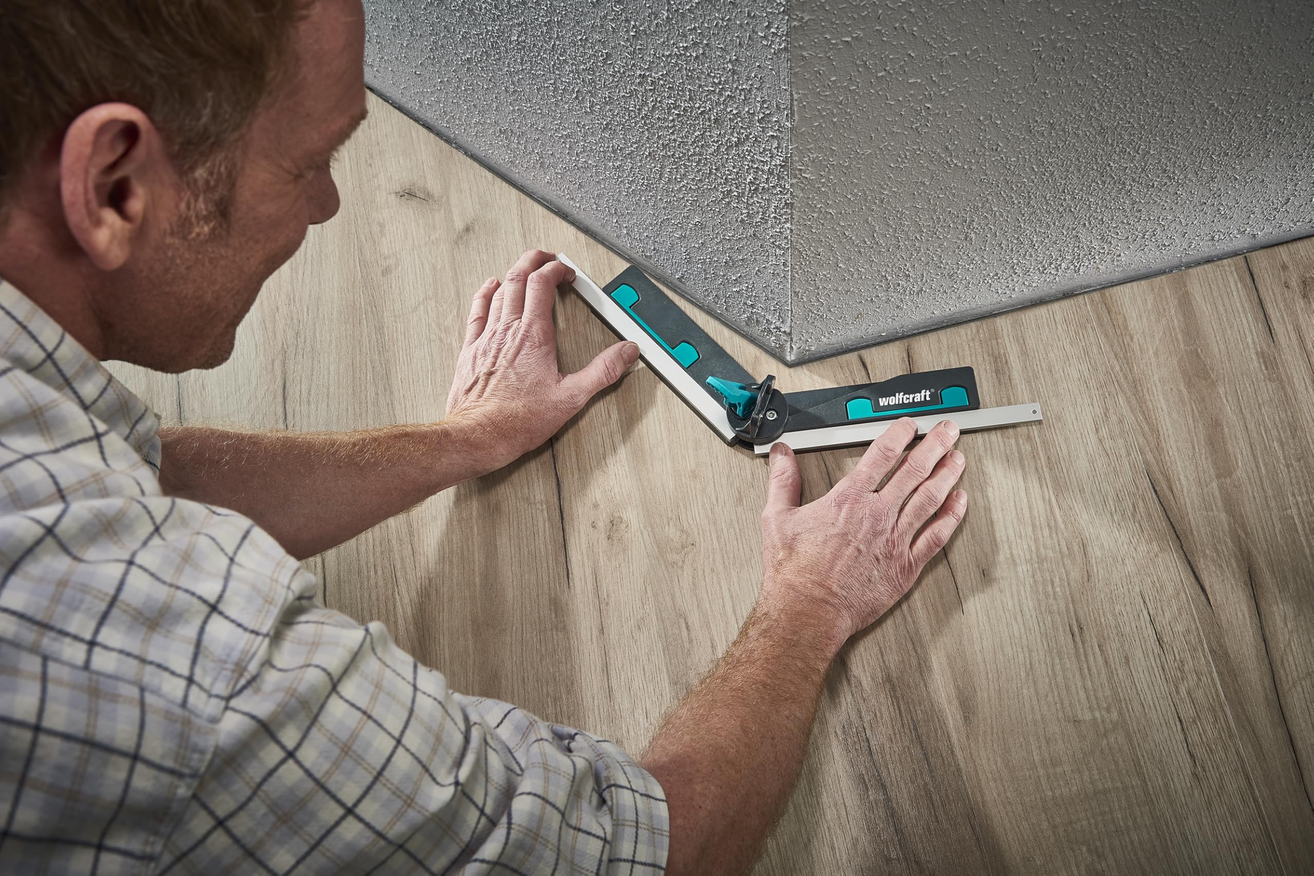 wolfcraft 6957000 - Fausse équerre pour scies à onglet - Pour la mesure et le report d'angles - Angles de 30° à 180°