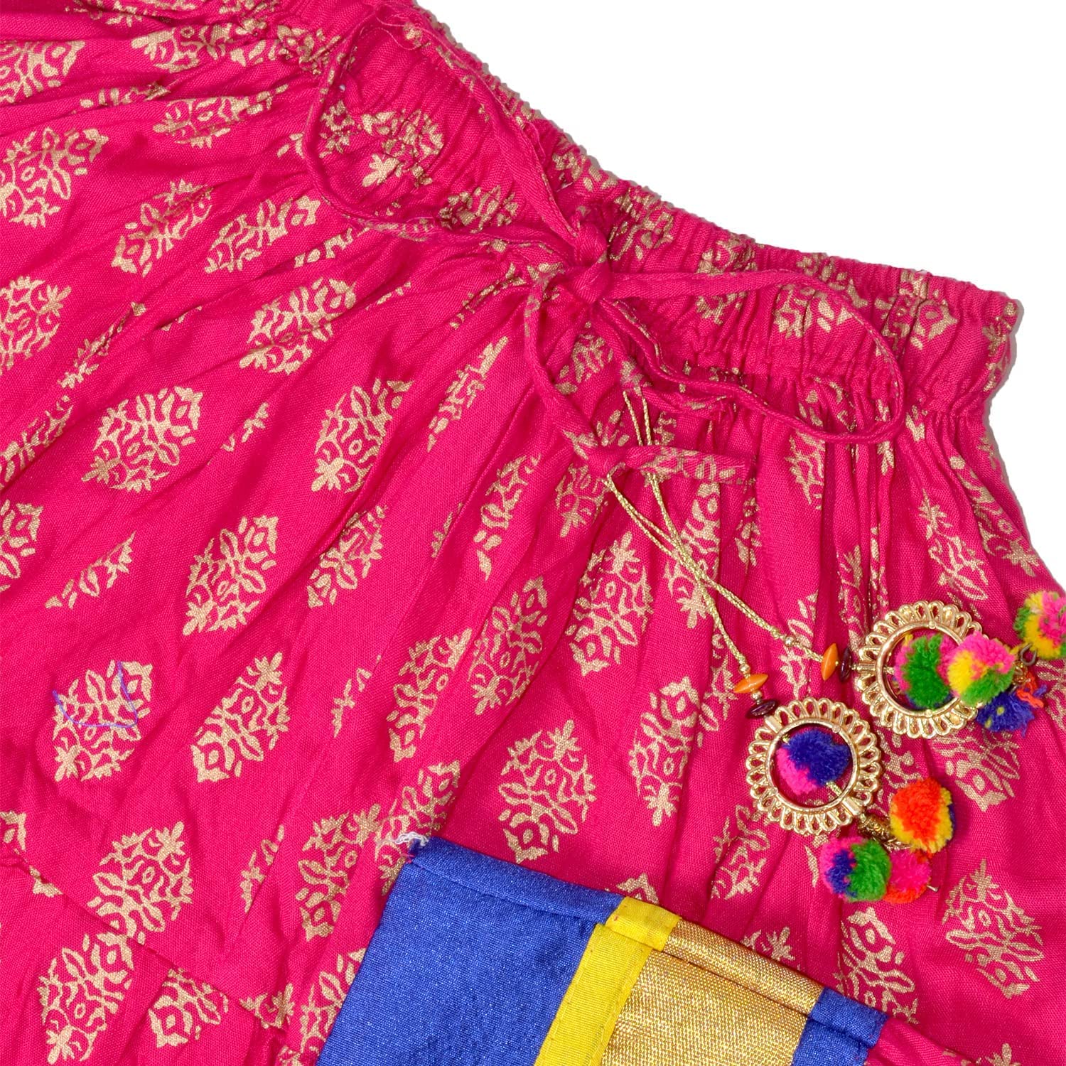 DIAMO Girl's Rayon Readymade Lehenga Choli (kid353--6 months - 1 year_Pink_6-12 Months) 4
