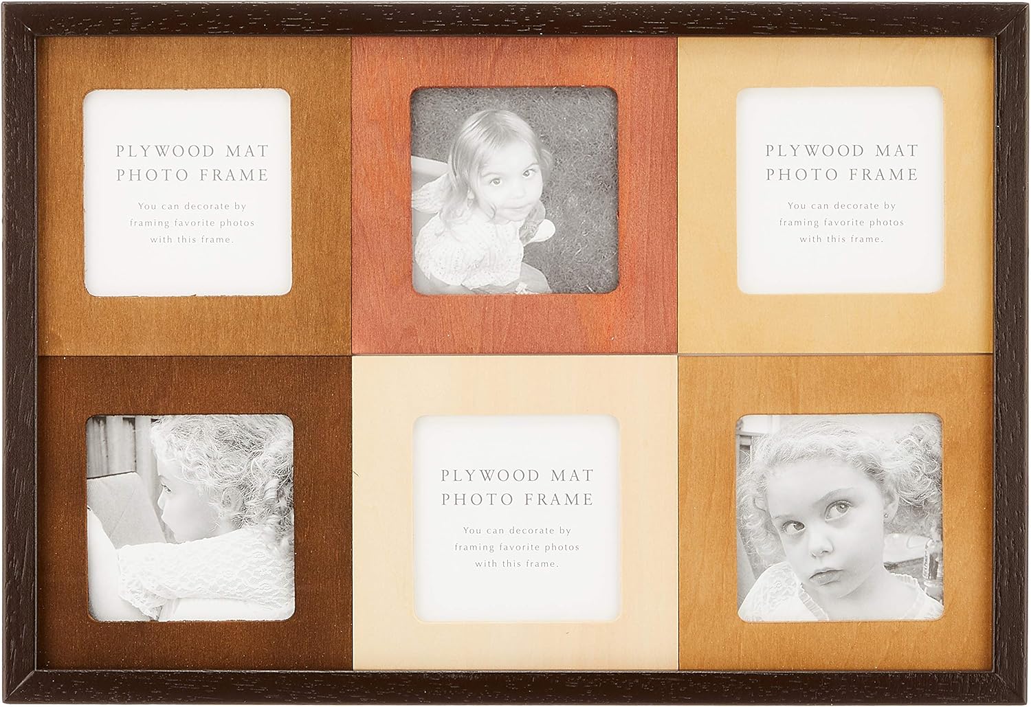 アートプリントジャパン A.P.J. Photo Frame Plywood Matte Frame Beige 2 Windows