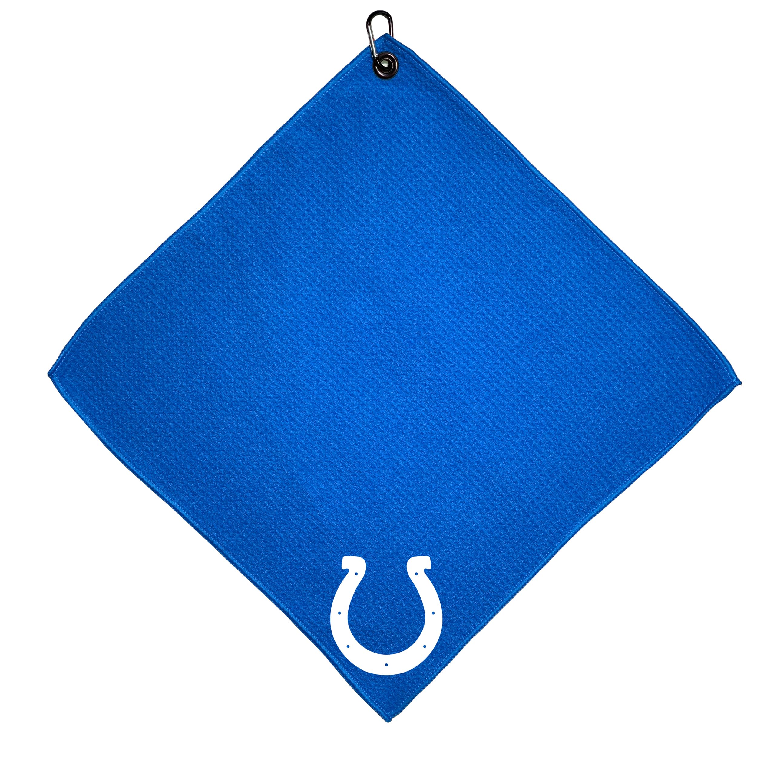 Team Golf NFL Indianapolis Colts 15x15 Golf Towel with Carabiner Clip, Premium Microfiber with Deep Waffle Pockets, Superior Water Absorption and Quick Dry Golf Cleaning Towel — image 1