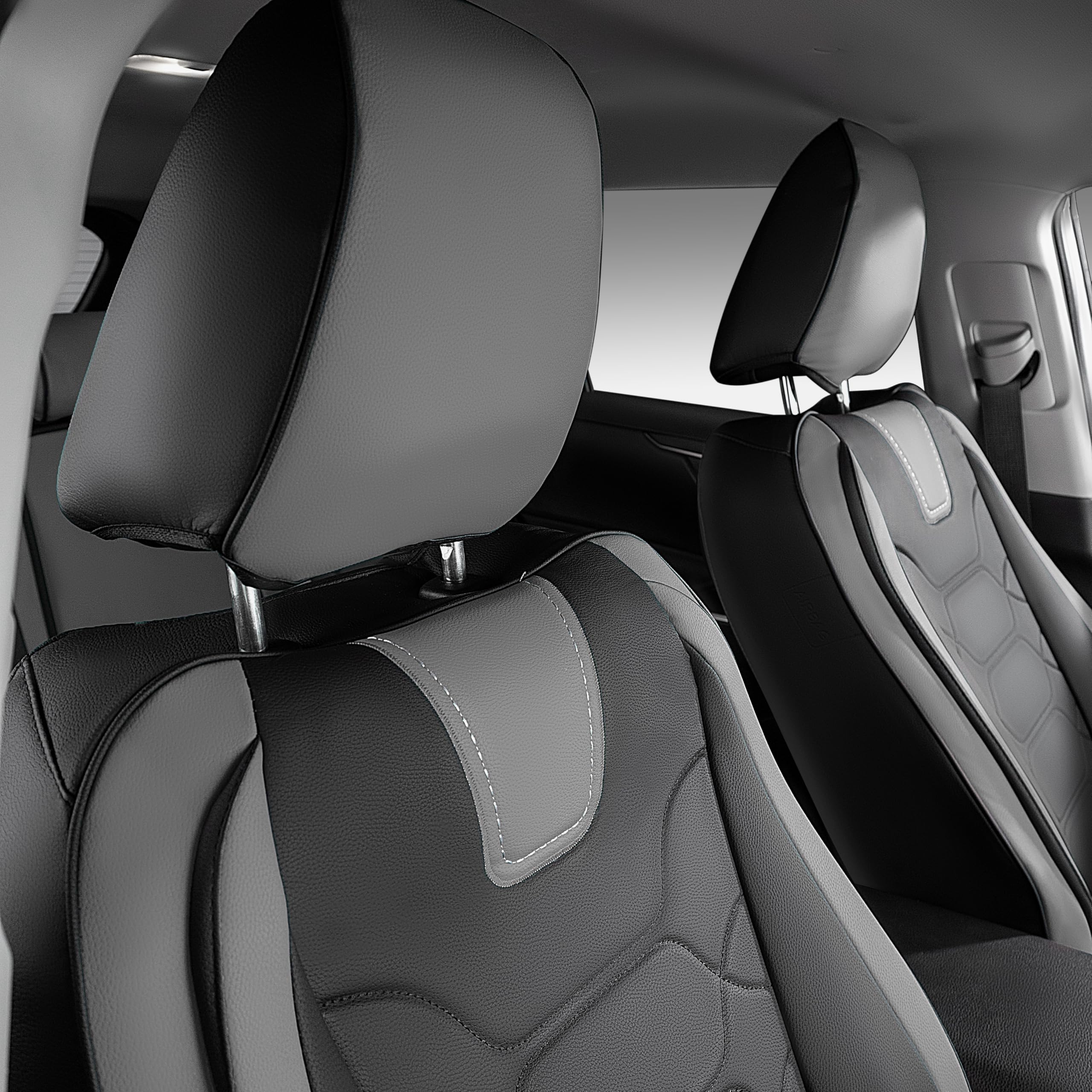 OASIS AUTO Custom Fit Seat Covers for 2019-2025 Toyota RAV4 Waterproof Faux Leather Seat Protector Cushion Rav4 Car — view 9