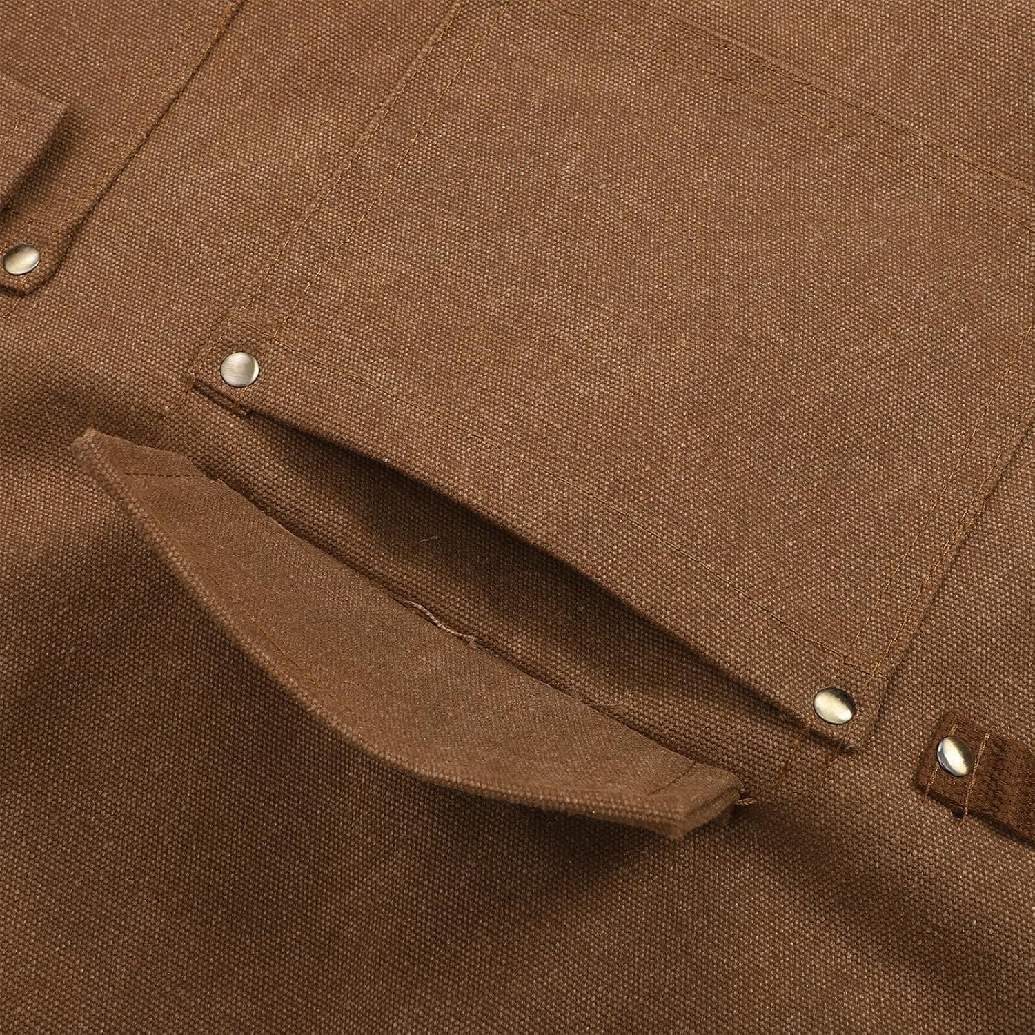 Ciieeo Men’s Woodworking Apron Canvas Work Apron with Tool Pockets Adjustable Back Straps Thick Canvas for Workshop Gardening and Carpentry