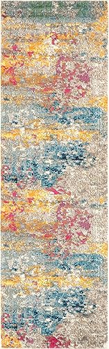 Miniatura 2 de nuLOOM Monet - Alfombra abstracta de 2 x 8 pies para sala de estar, dormitorio, comedor, entrada, pasillo, cocina, multicolormarfil
