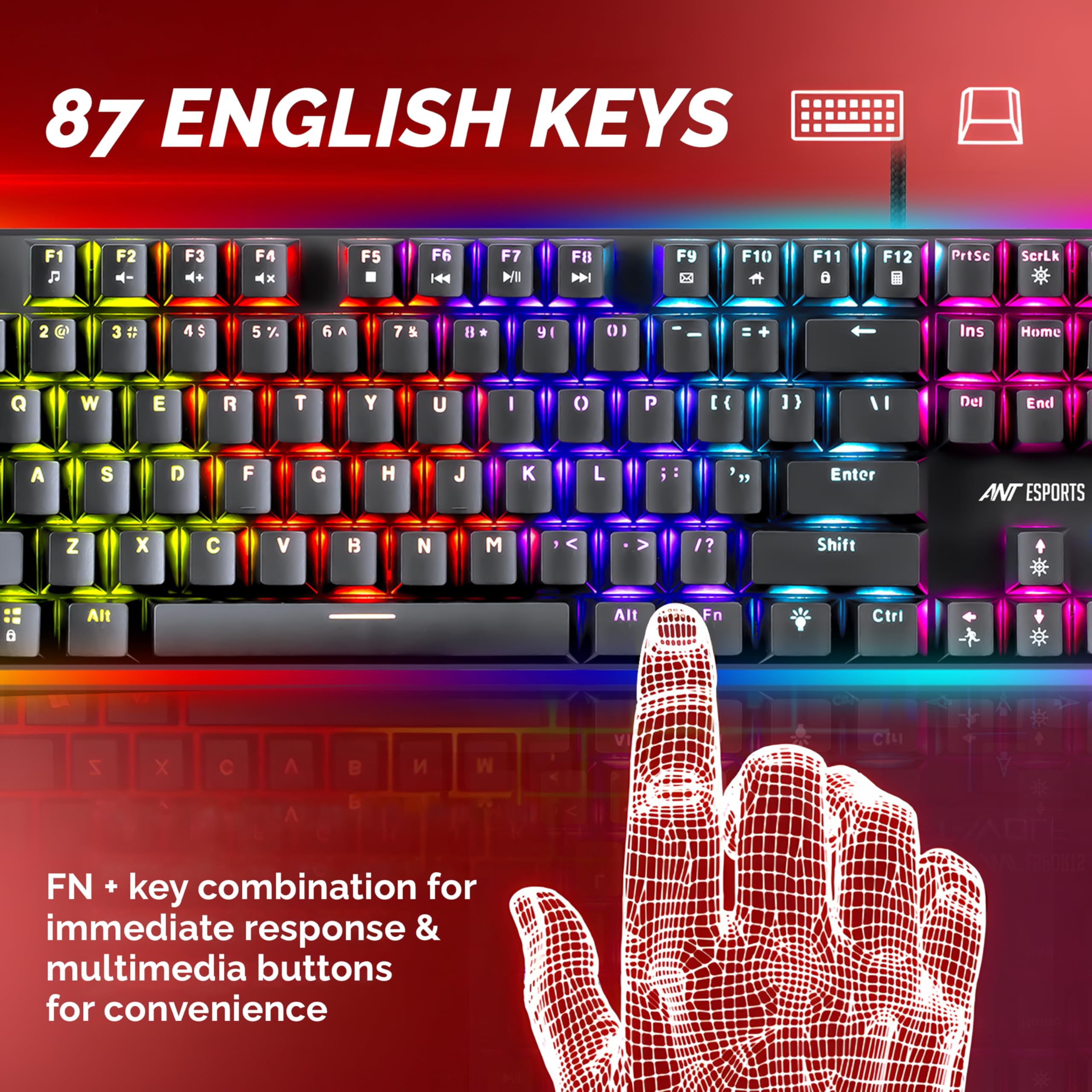 Ant Esports Scorpion MK20: 75% Mechanical Gaming Keyboard -3